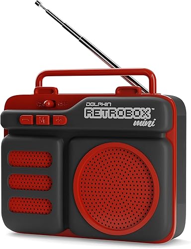 Dolphin Retrobox Mini RTX-10 - Altavoces Bluetooth con radio FM, unidad USB, reproductor de MP3 de tarjeta Micro SD, conector auxiliar de 0.138in, disponible en Yaxa Colombia
