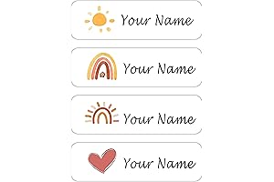 Waterproof and Dishwasher Safe Name Labels for Kids (128 Pack)