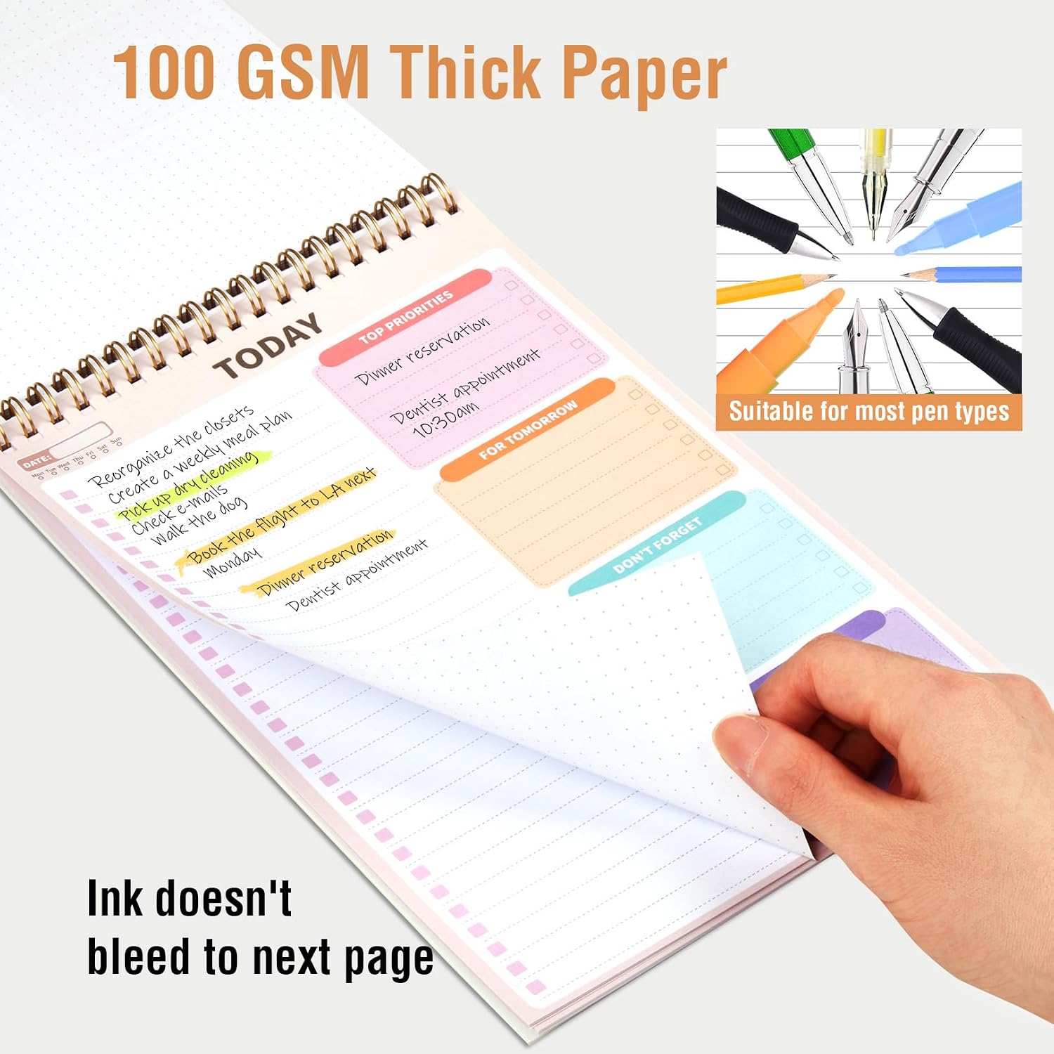 Forvencer To Do List Notepad with 52 Sheets (6.5 x9.8),To Do List Notebook image 4