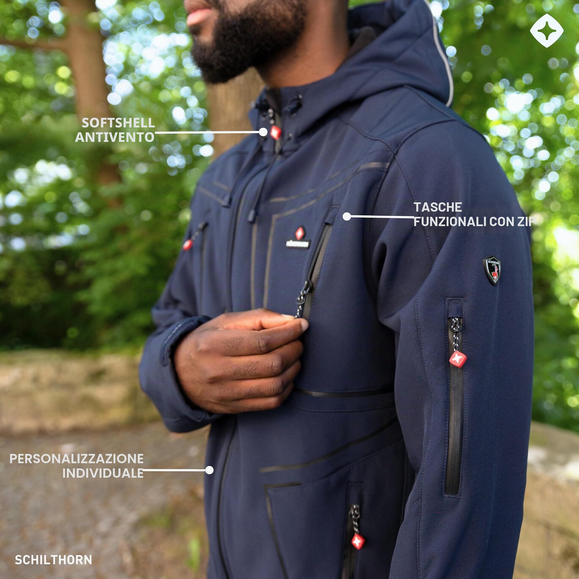 Höhenhorn Niesen - Giacca sportiva da uomo in softshell, per il tempo libero