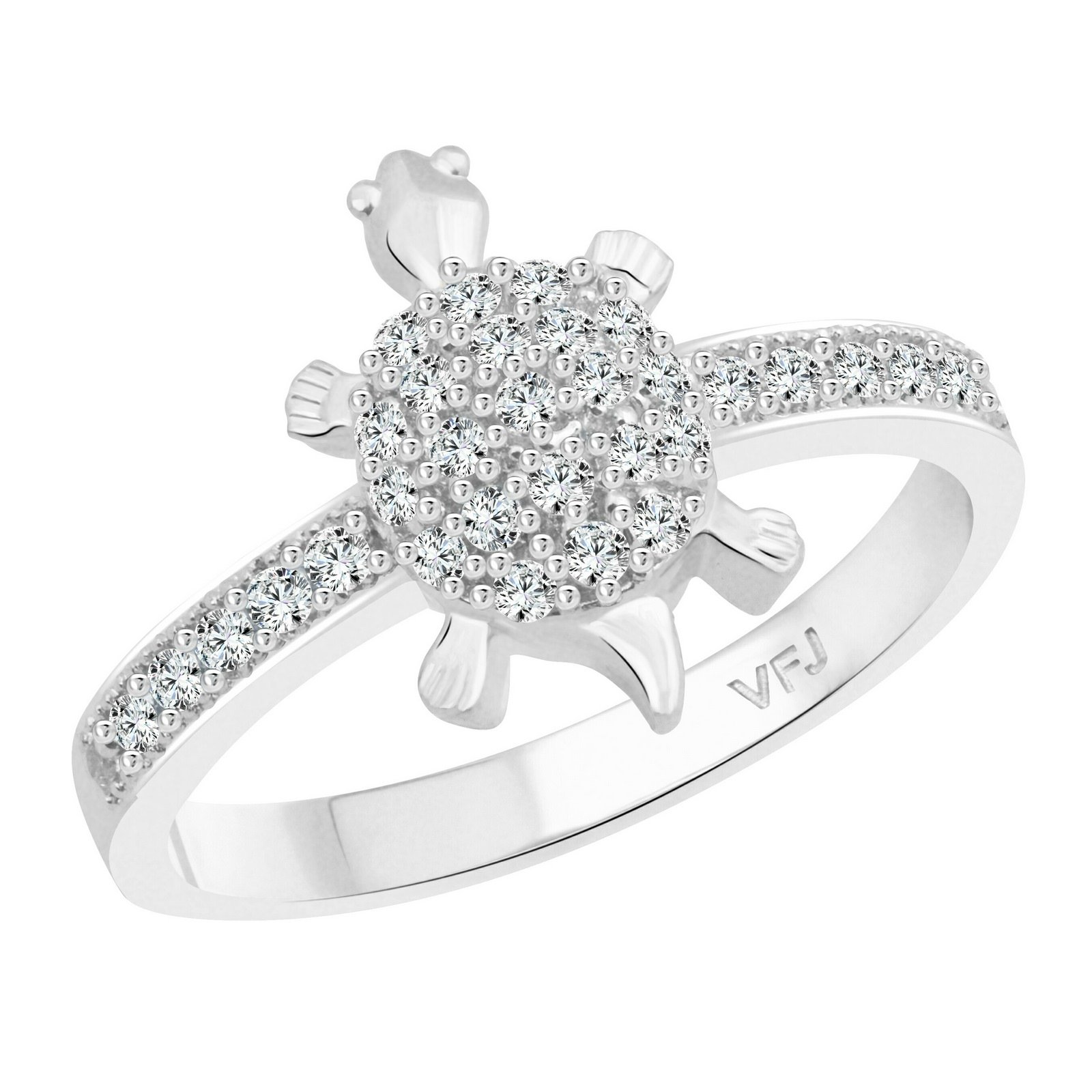 Vighnaharta valentine day gift valentineday gift for her gift for him gift for women gift for men Cute Mini Micro Tortoise CZ Rhodium Plated Alloy Ring for Women and Girls - [VFJ1279FRR11] (B096SYLRJ1) Amazon Price History, Amazon Price Tracker