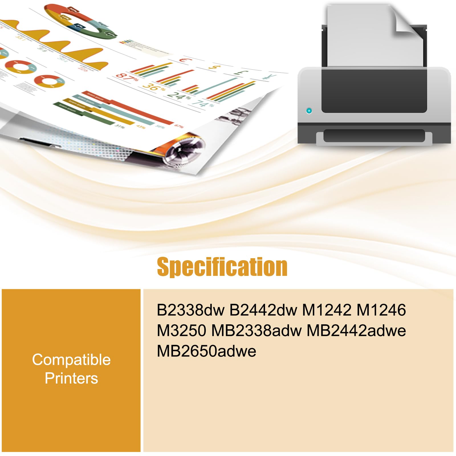 41X1178(110V) Fuser Unit Compatible for Lexmark B2338dw B2442dw M1242 M1246 M3250 MB2338adw MB2442adwe Printers (1 Set)
