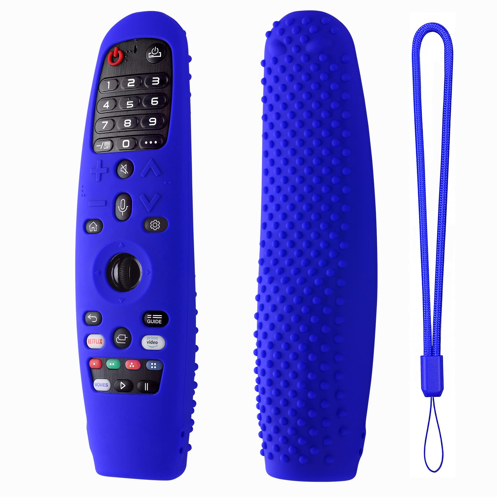 Hi ColorSilicone Case Cover for LG AN-MR600 / LG AN-MR650 / AN-MR18BA / AN-MR19BA LG AN-MR20GA Remote Control Silicone Protective Sleeve for LG Magic TV Remote Anti-Slip Case Skin(Blue)