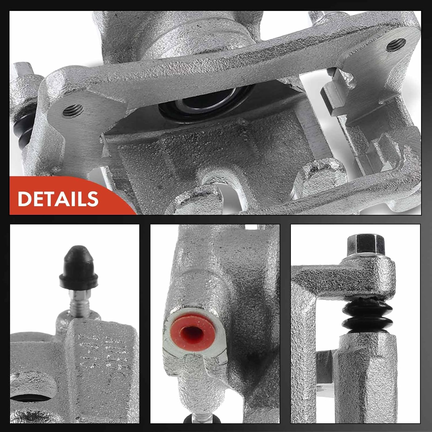 A-Premium Disc Brake Caliper Assembly with Bracket Compatible with Select Mitsubishi Models - Galant 2007-2009, Eclipse 2006-2012, V6 3.8L - Rear Driver and Passenger Side, 2-PC Set