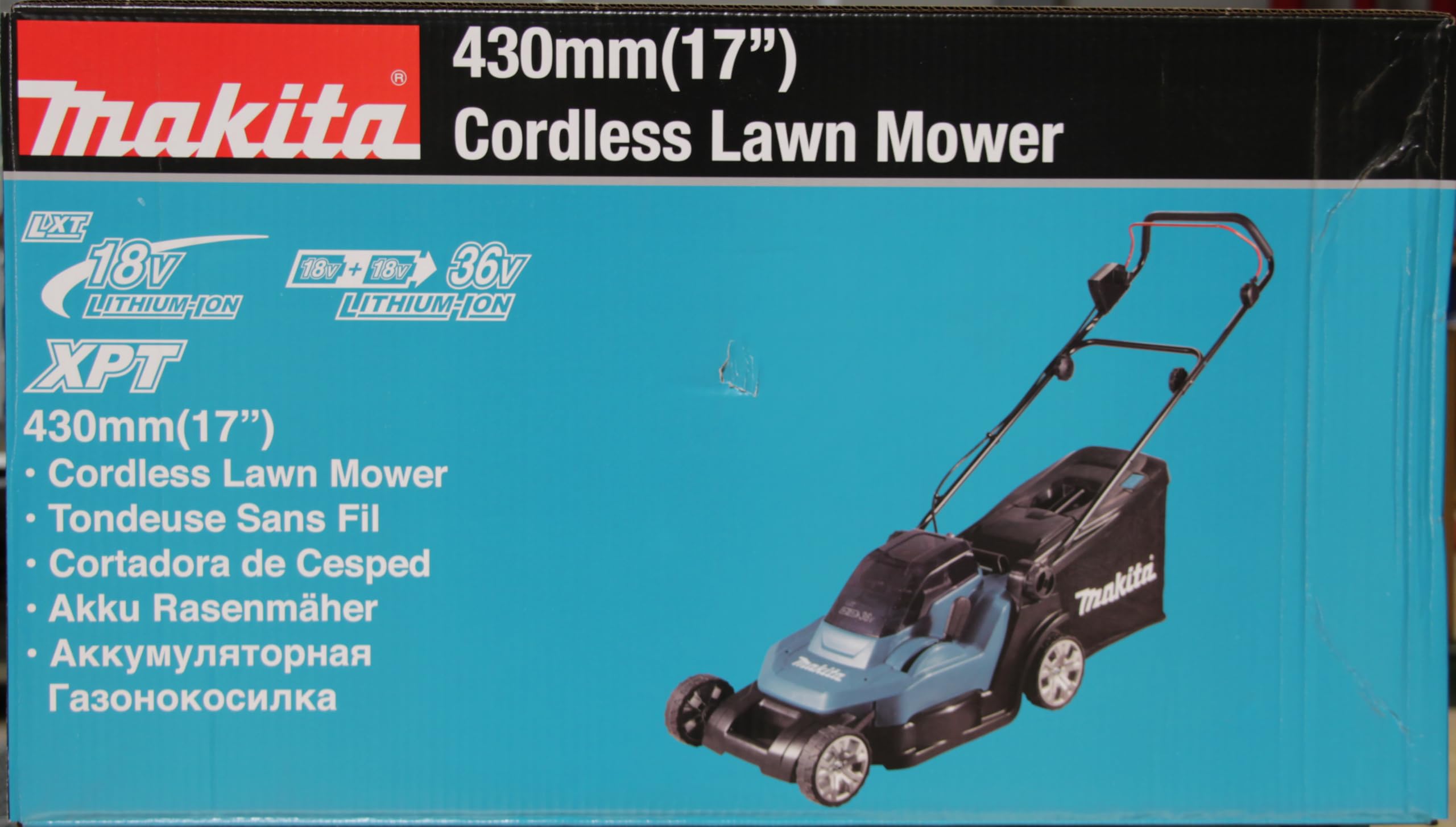 MAKITA DLM432PT2 Tondeuse 36V LXT 43 cm 2x5,0 Ah DC18RD