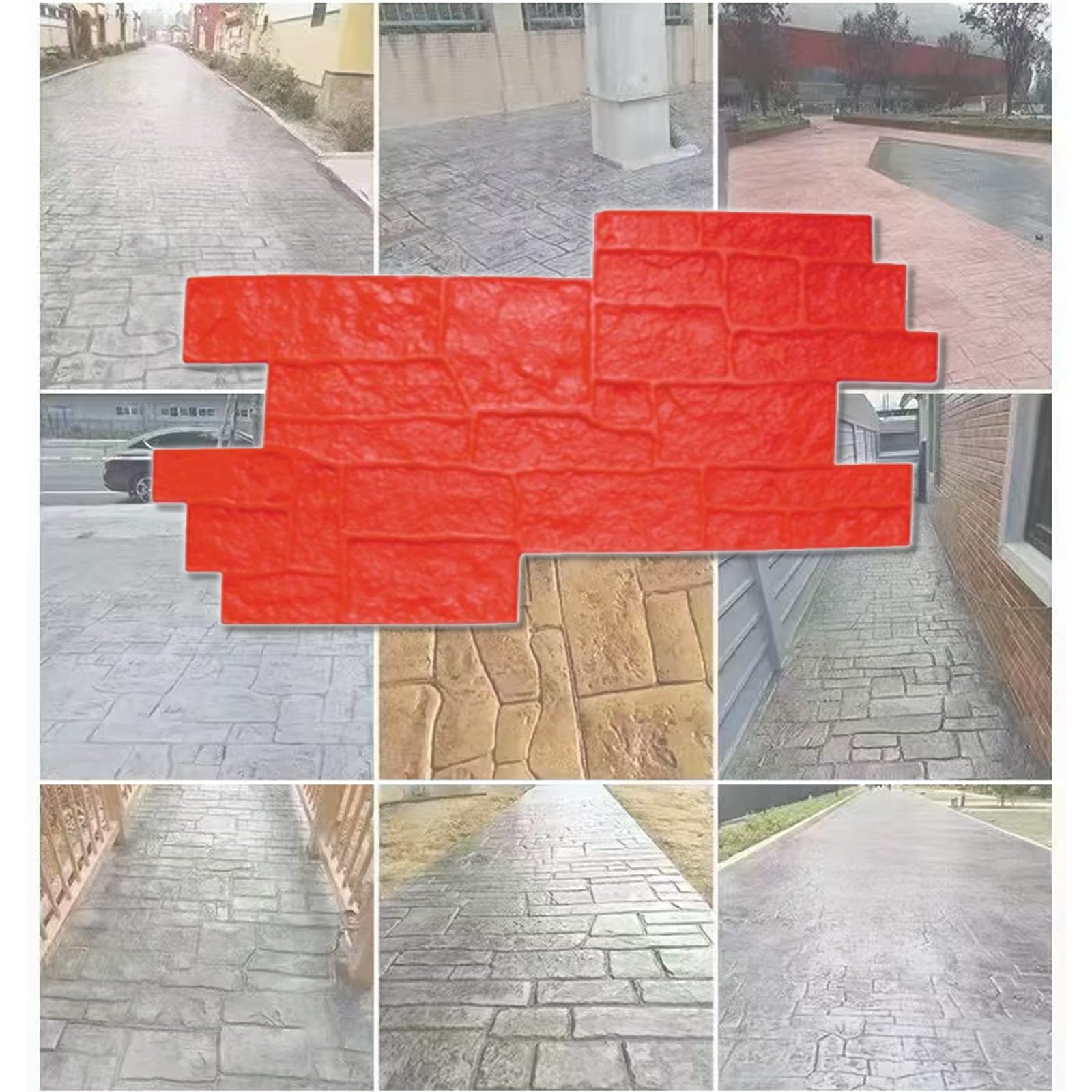 Forma do betonu, formy skalne do betonu, materiał PU, antypoślizgowa tekstura, powierzchnie "zrób to sam" z wytłoczonym wzorem na ściany, ścieżki podłogowe