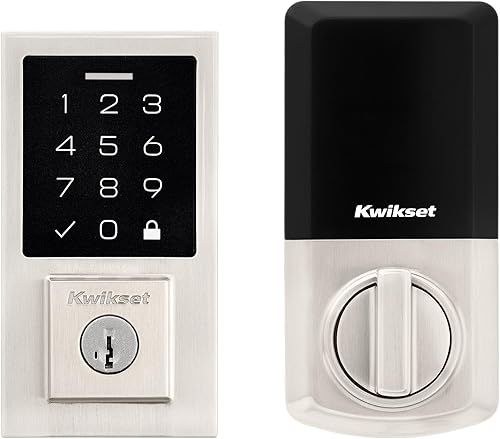 Miniatura 1 de Kwikset SmartCode 270 - Cerradura de puerta electrónica sin llave con bloqueo automático, códigos de usuario personalizados, seguridad avanzada en