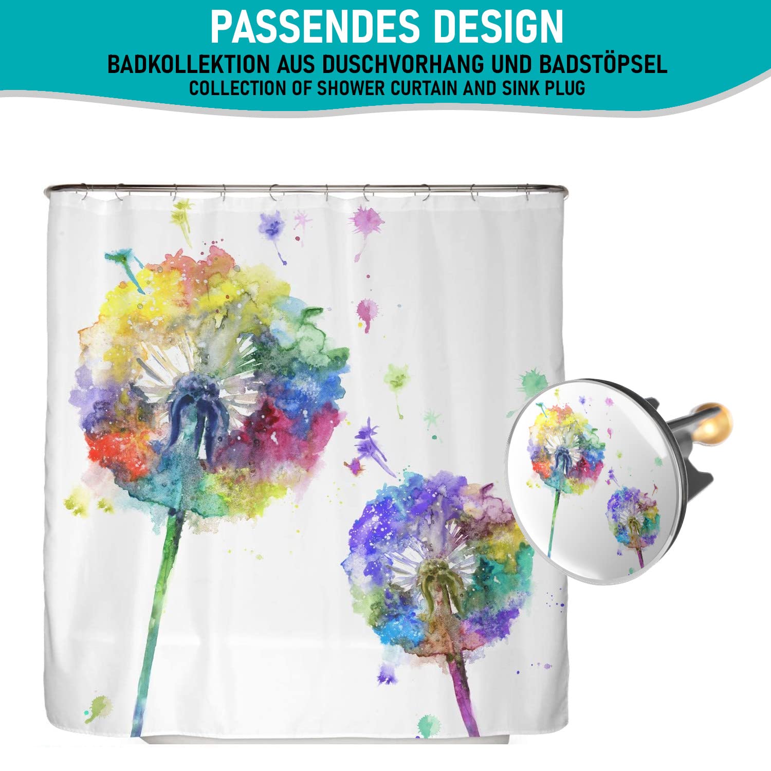 Tappo Scarico Lavabo In Acciaio Inox Con Fiori - Spina Eccentrica 40mm Con Vite In Ottone Per Stabilità - Foto 3