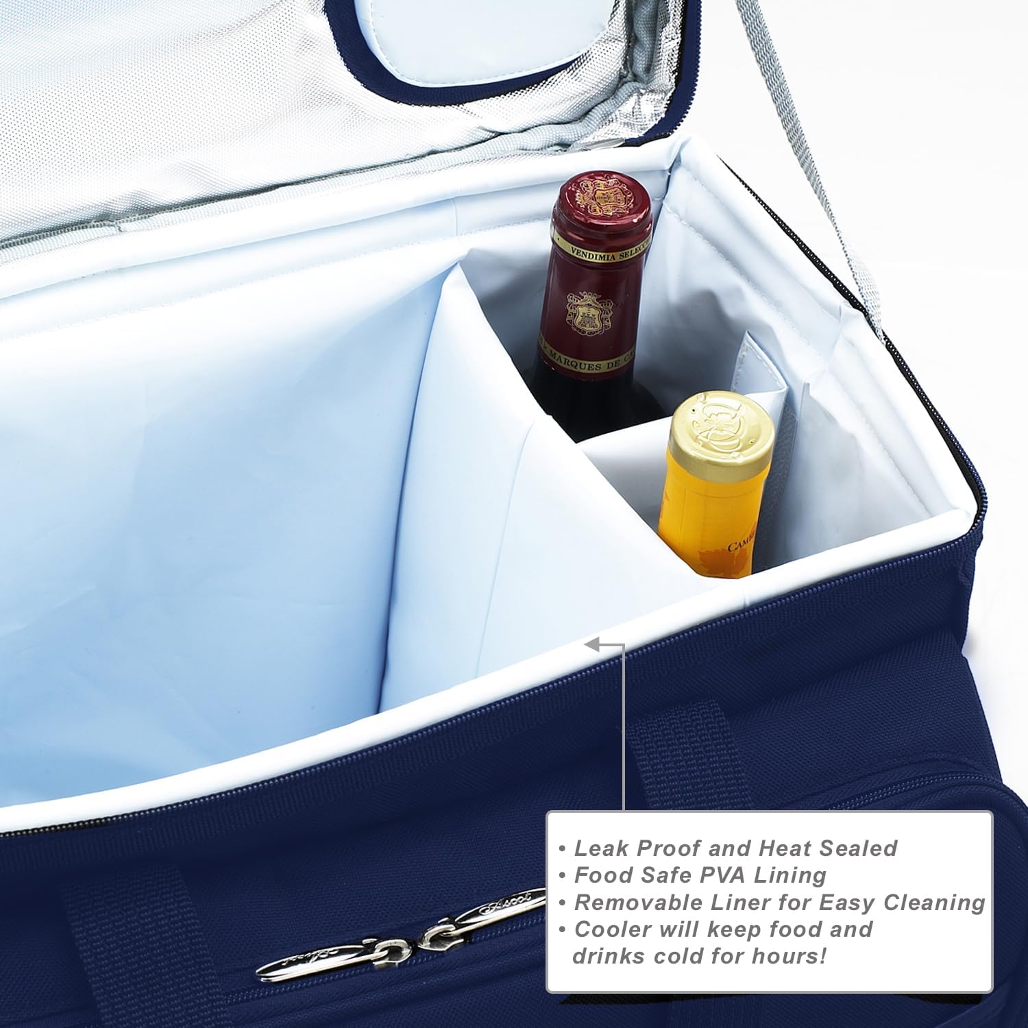 Picnic at Ascot Original Insulated Picnic Basket/Cooler Equipped with Service for 2- Designed, Assembled & Quality Approved in the USA