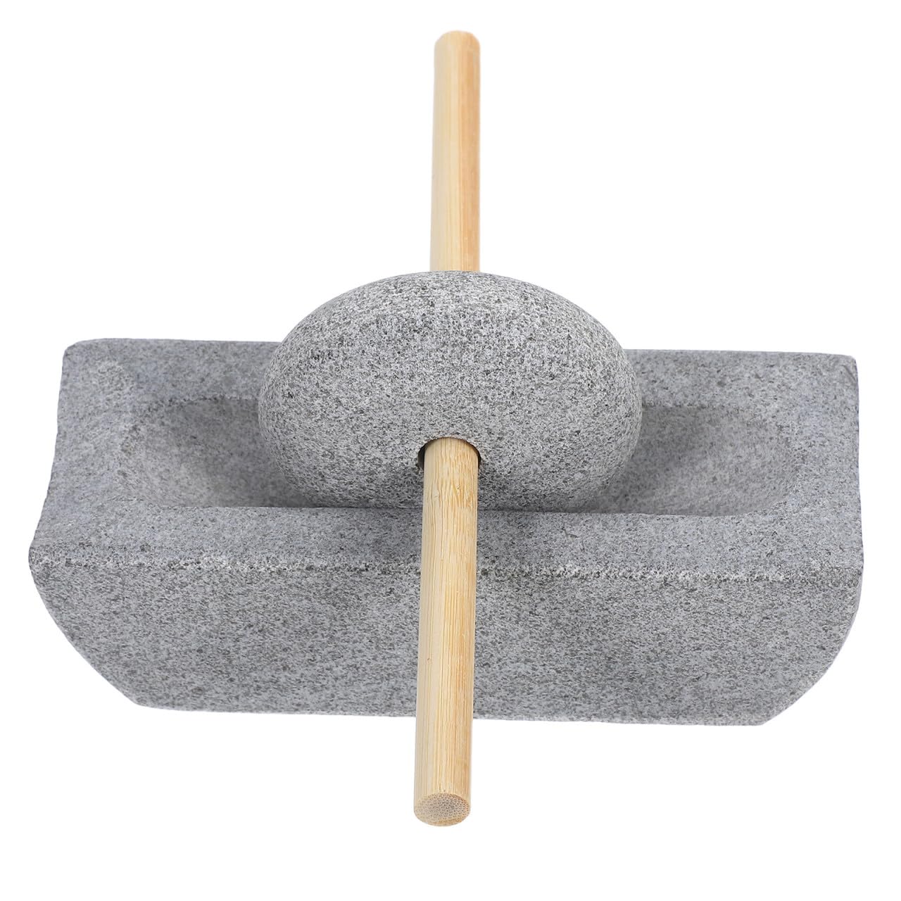 TIDTALEO Molino de Piedra Manual Manivela para Cocina, Pequeño Molinillo de Mano de Piedra y Madera, Adecuado para Moler Especias y Preservar Sabor en Uso Doméstico