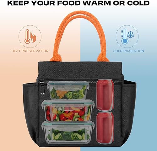 Miniatura 3 de Bolsa de almuerzo WELIDAY con aislamiento, lonchera reutilizable a prueba de fugas, espaciosa, para mujeres, hombres, adultos, con portabotellas y