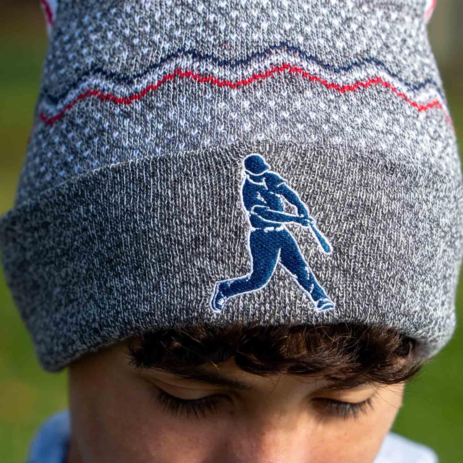 ChalkTalkSPORTS Baseball Knitted Beanie Hat | Baseball Pom Beanies - Image 4