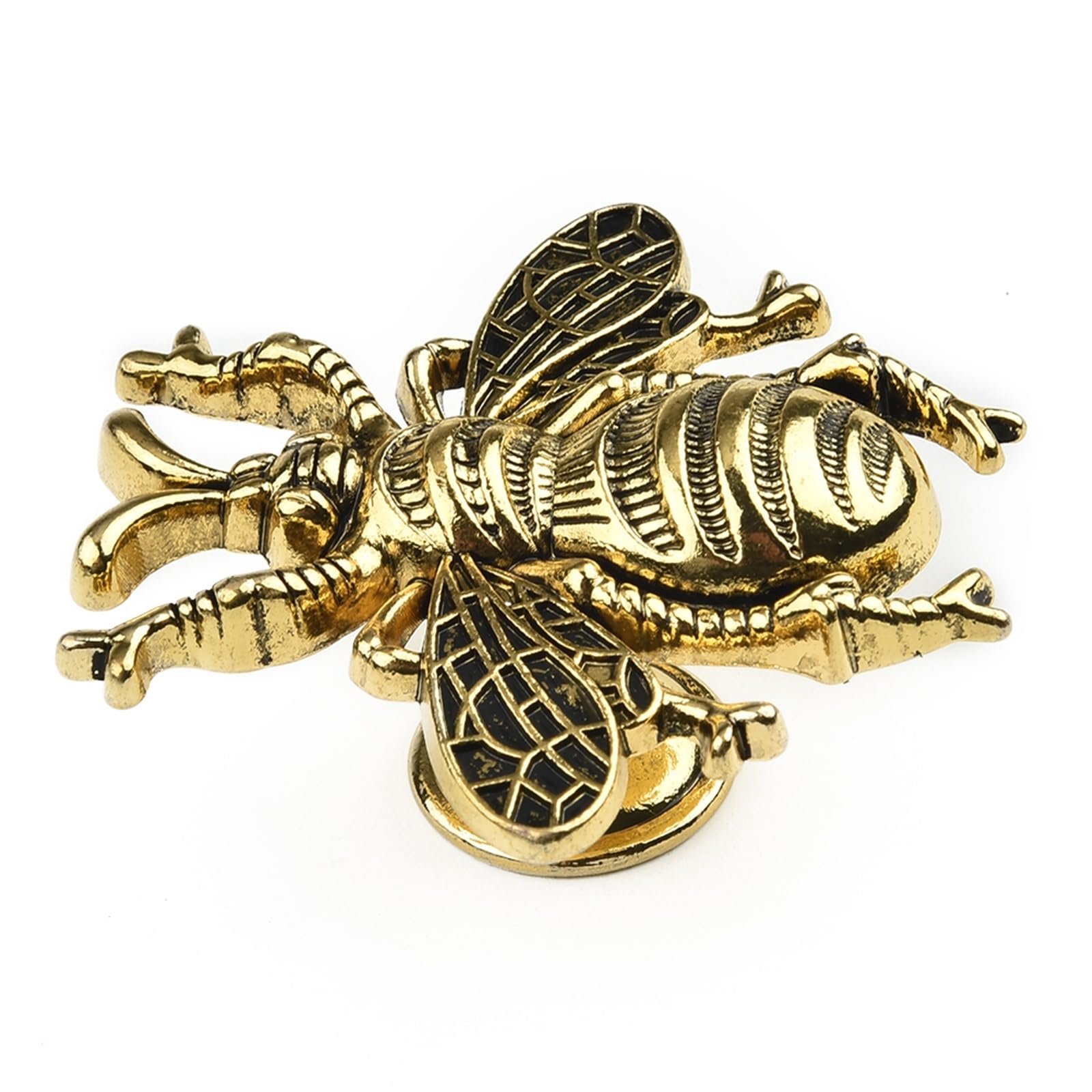 HUWOYG 2pcs Bee Shape Wardrobe Knob Brass Furniture Handles for Cupboards