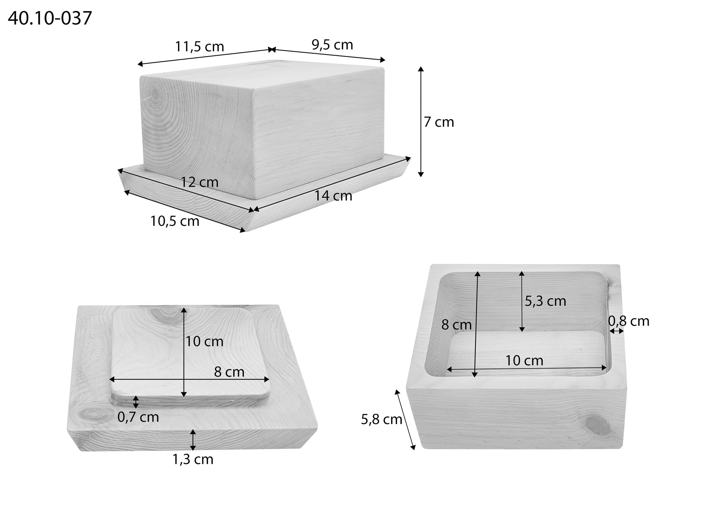 Butterdose Holzbutterdose aus Zirbenholz