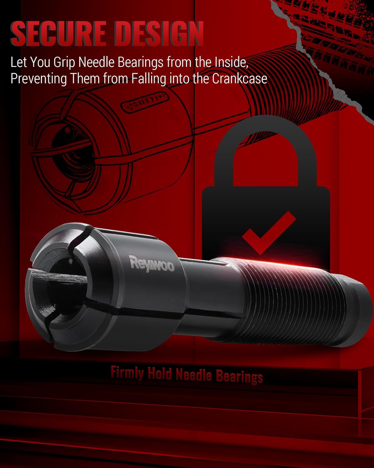 Motorcycle Wheel Bearing Puller Tool Kit Compatible with Most Harley Davison Motorcycles from 2000, Wheel Bearing Removal and Installation Tool for 3/4" 1" 25mm Bearings