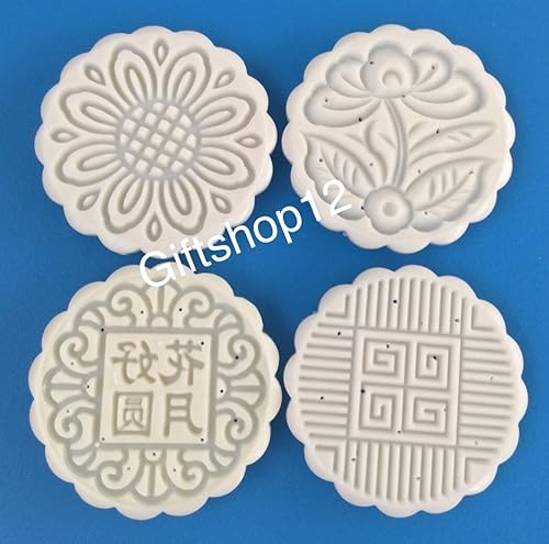 Miniatura 3 de molde para pastel de luna, molde cortador de galletita redonda blanca tradicional, 125 gramos