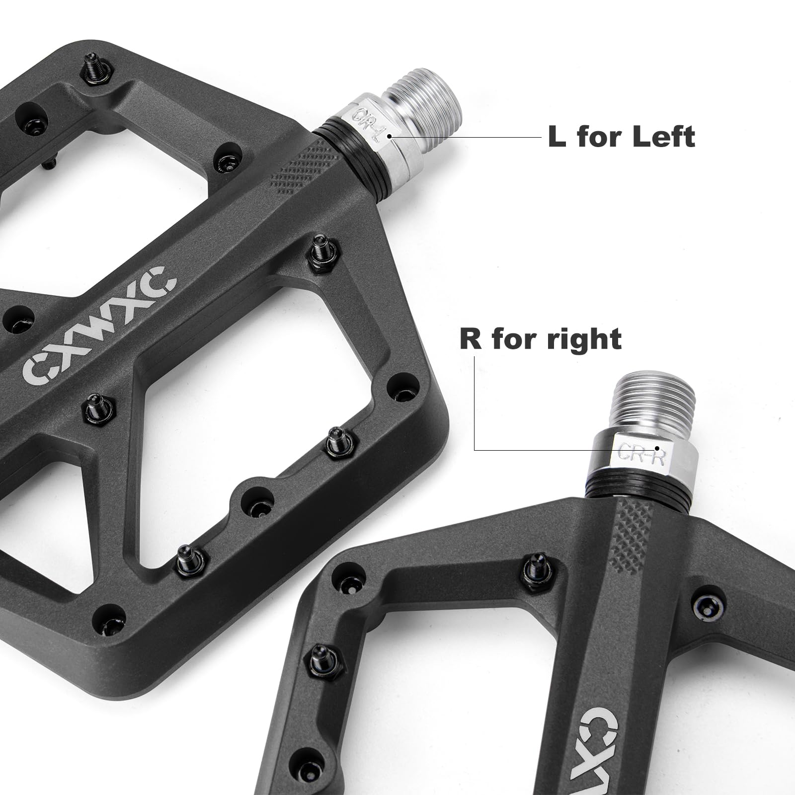 CXWXC Pedales de bicicleta de montaña, pedales de bicicleta de fibra de nailon ligeros, pedales de plataforma para bicicleta de montaña BMX de 9/16 pulgadas