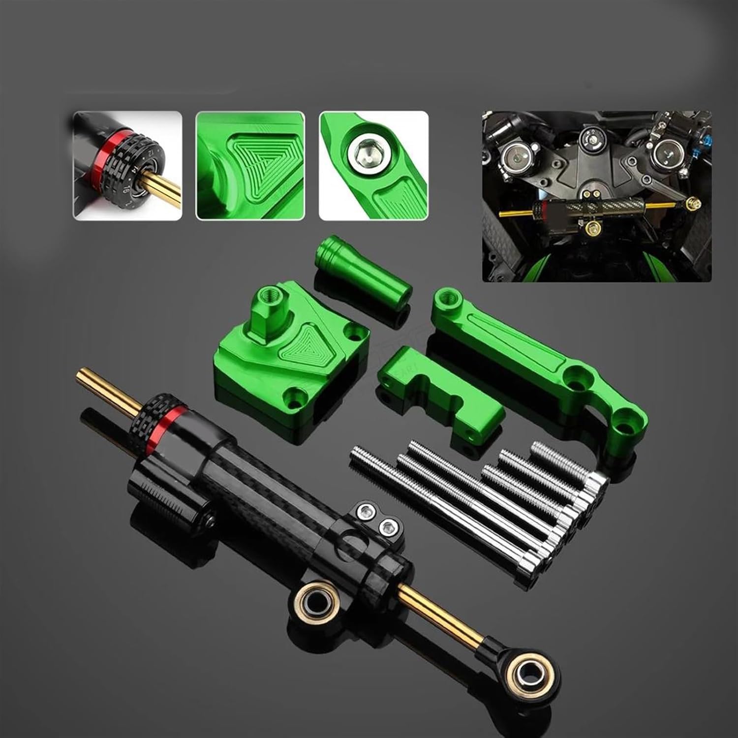 XTKNPG(バックル) ファイバーカーボンオートバイステアリング安定