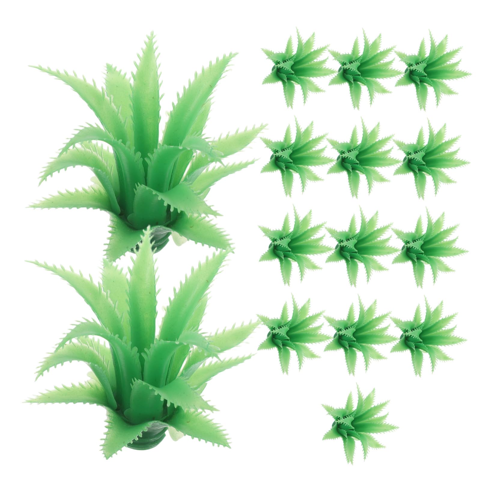ABOOFAN 75 Piezas Hojas De Piña Simuladas Hojas De Flores Artificiales Verde El Plastico