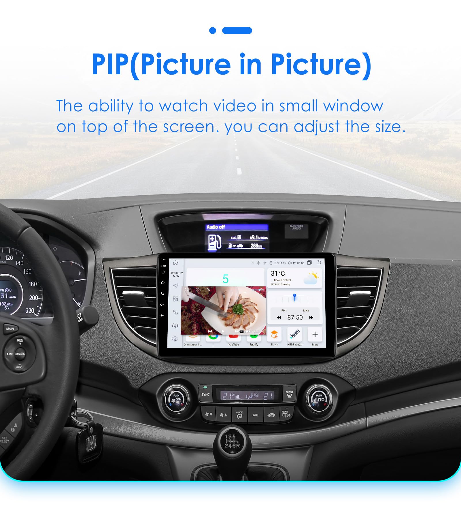 10,1"radio samochodowe stereo dla Honda CRV CR-V 2012-2016 CarPlay