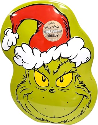 Delicious Scottish Biscuit Shortbread Fingers in 200g Gift Tin box Ideal Christmas Treat Suitable for Vegetarians Grinch Face Tin