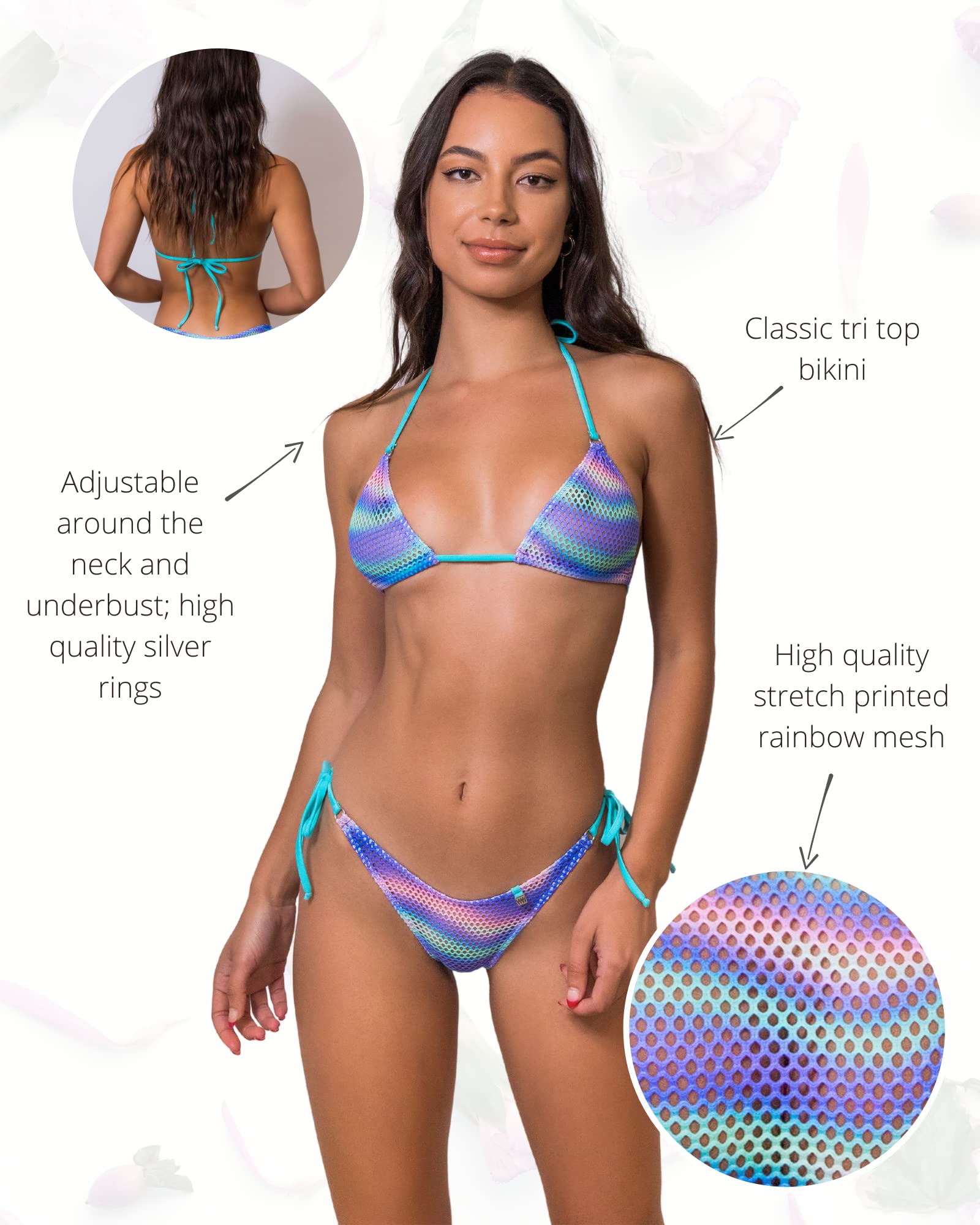 wicked weasel レインボー三角ビキニ 　3点セット wicked weasel レインボー三角ビキニ 3点セット