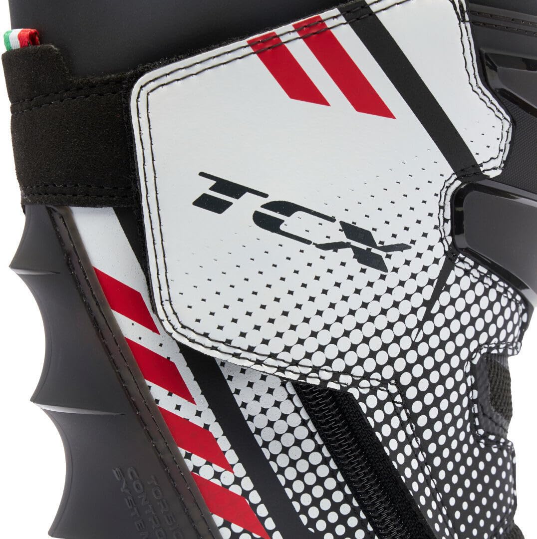 TCX S-tr1 Air Racing Boots, Stivale da Moto Uomo, con Tomaia in Microfibra Perforata al Laser, Chiusura con Zip Elastica Laterale e Velcro