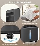 2,500 Sq.Ft Dehumidifier for Basement with Drain Hose, Max 36 Pints Dehumidifiers for Home, Bedroom, Bathroom & Garage, 40dB Quiet, 3 Modes, 0.53 Gal Tank, 24H Timer & Child Lock