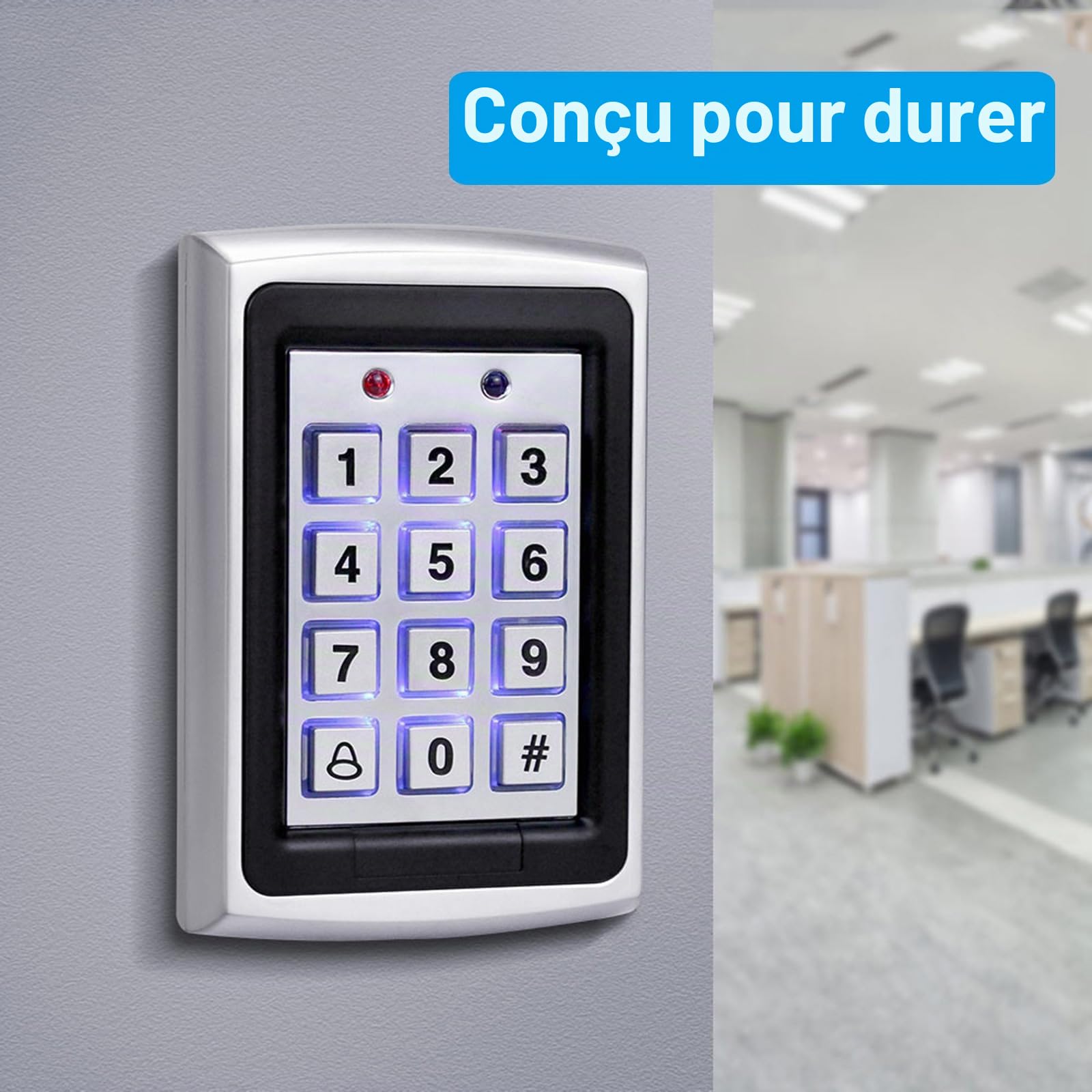 Clavier numérique à portée rapprochée pour système de contrôle d'accès, contrôle d'accès de sécurité interne, 1000 utilisateurs, clavier rétroéclairé, RFID 125KHz, adapté aux appartements, villas