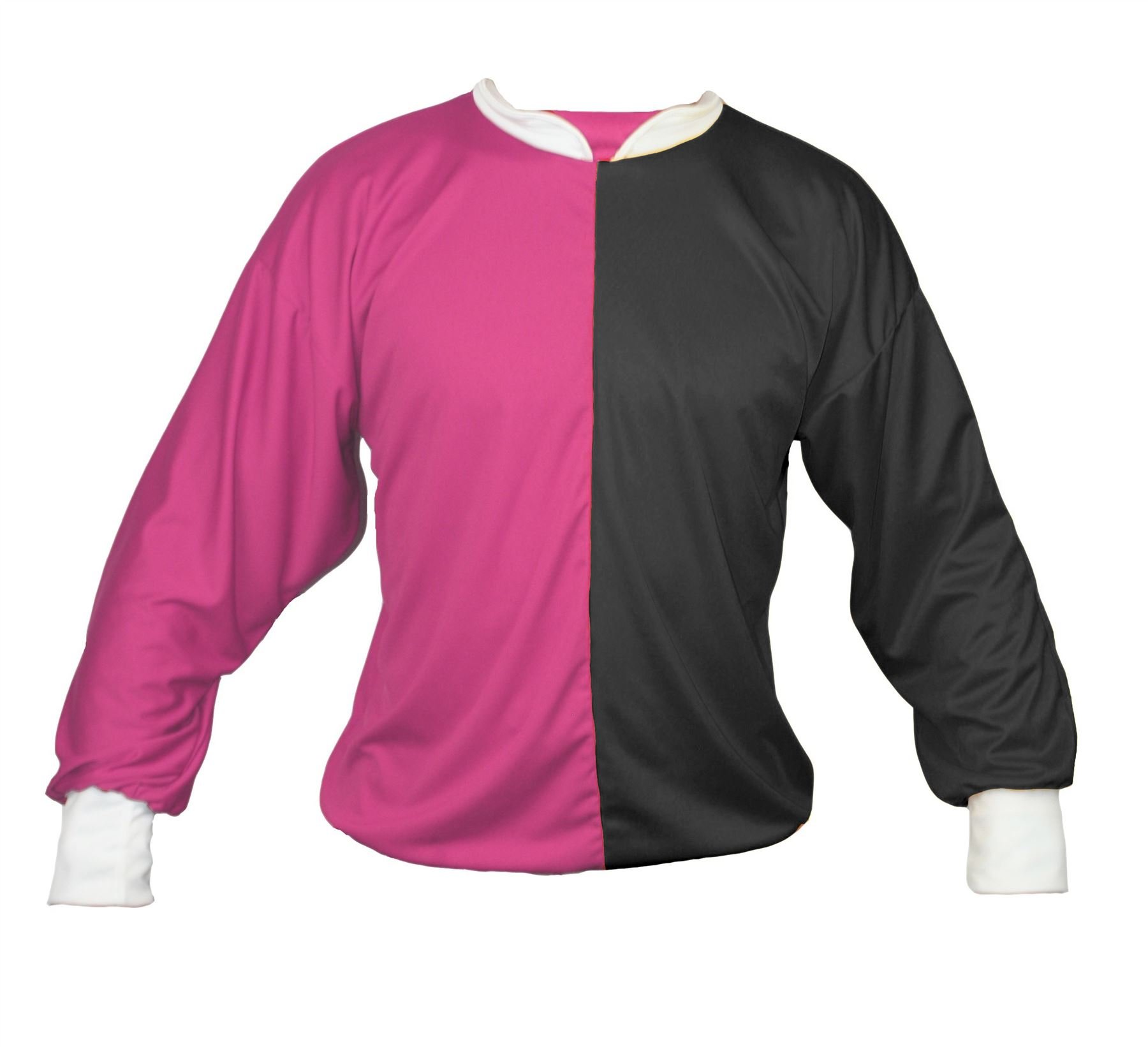 Adults Horse Racing Top Jockey Jersey Silks Colours Equestrian Cheltenham National Fancy Dress [Hot Pink & Black] — image 1