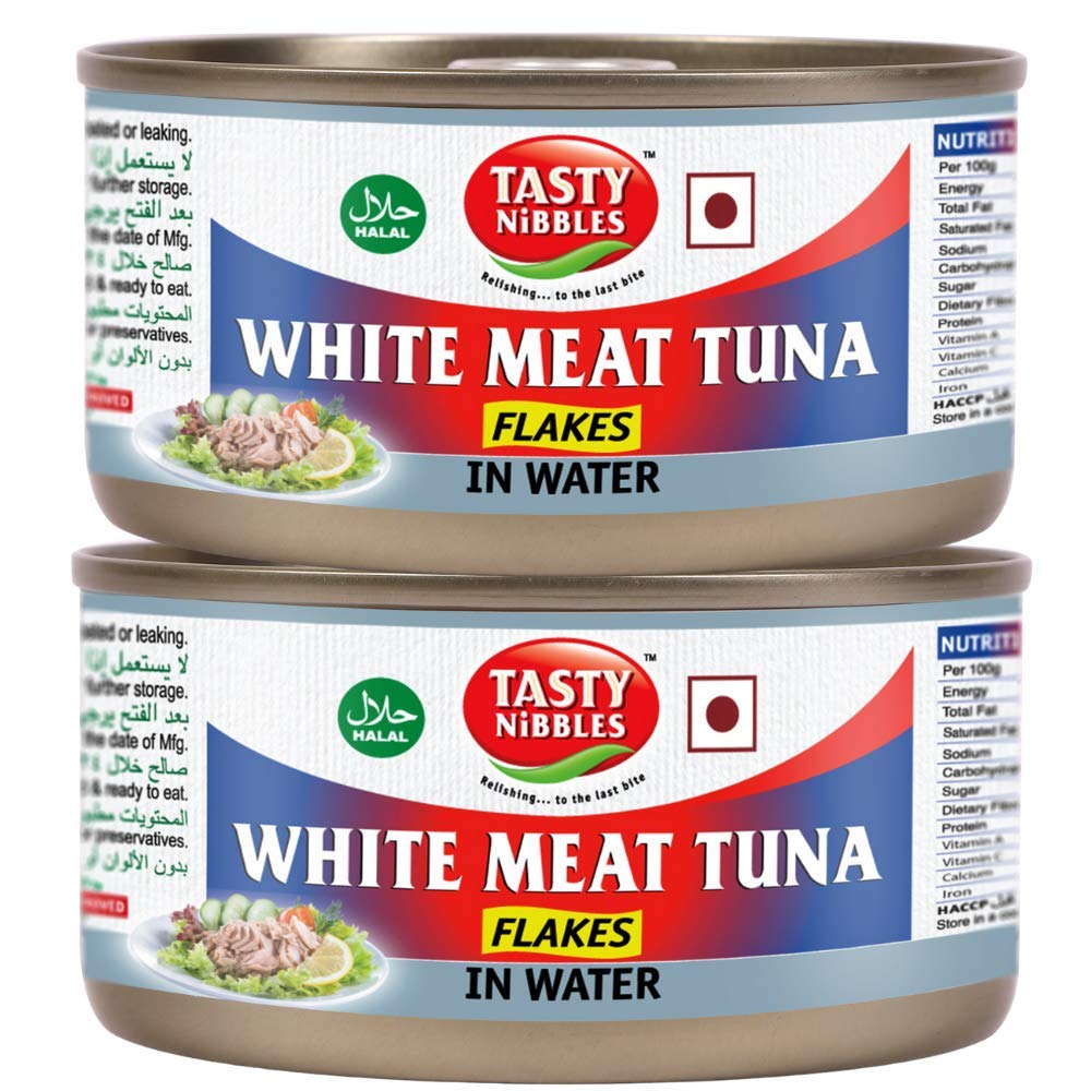 Sponsored Ad - Tasty Nibbles White Meat Tuna Flakes in Water, 185 g X 2