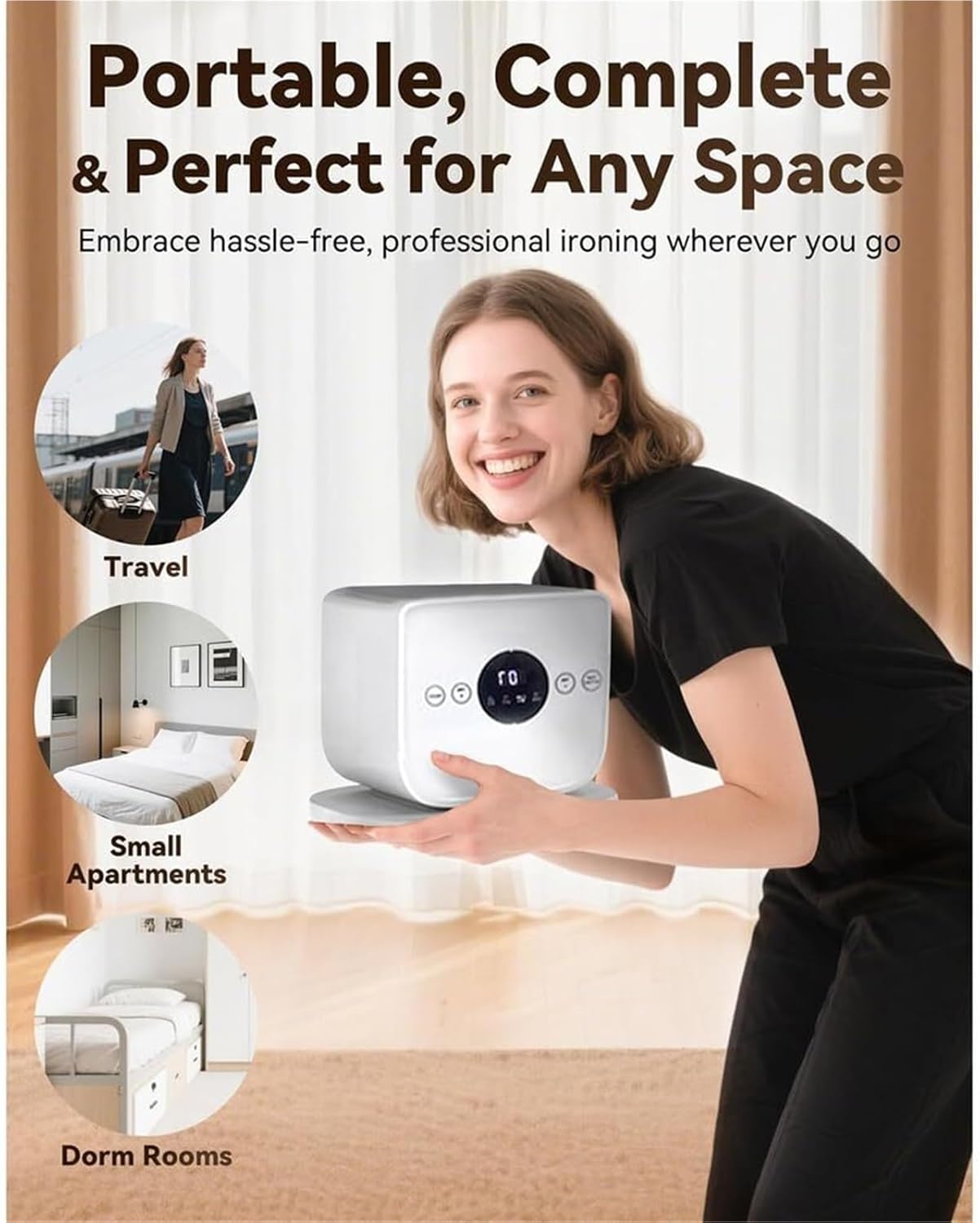 Automatic Hot Air Dryer & Iron,Clothes Dryer and Hands Wrinkle Remover for Shirts & Pants Gentle on All Fabrics