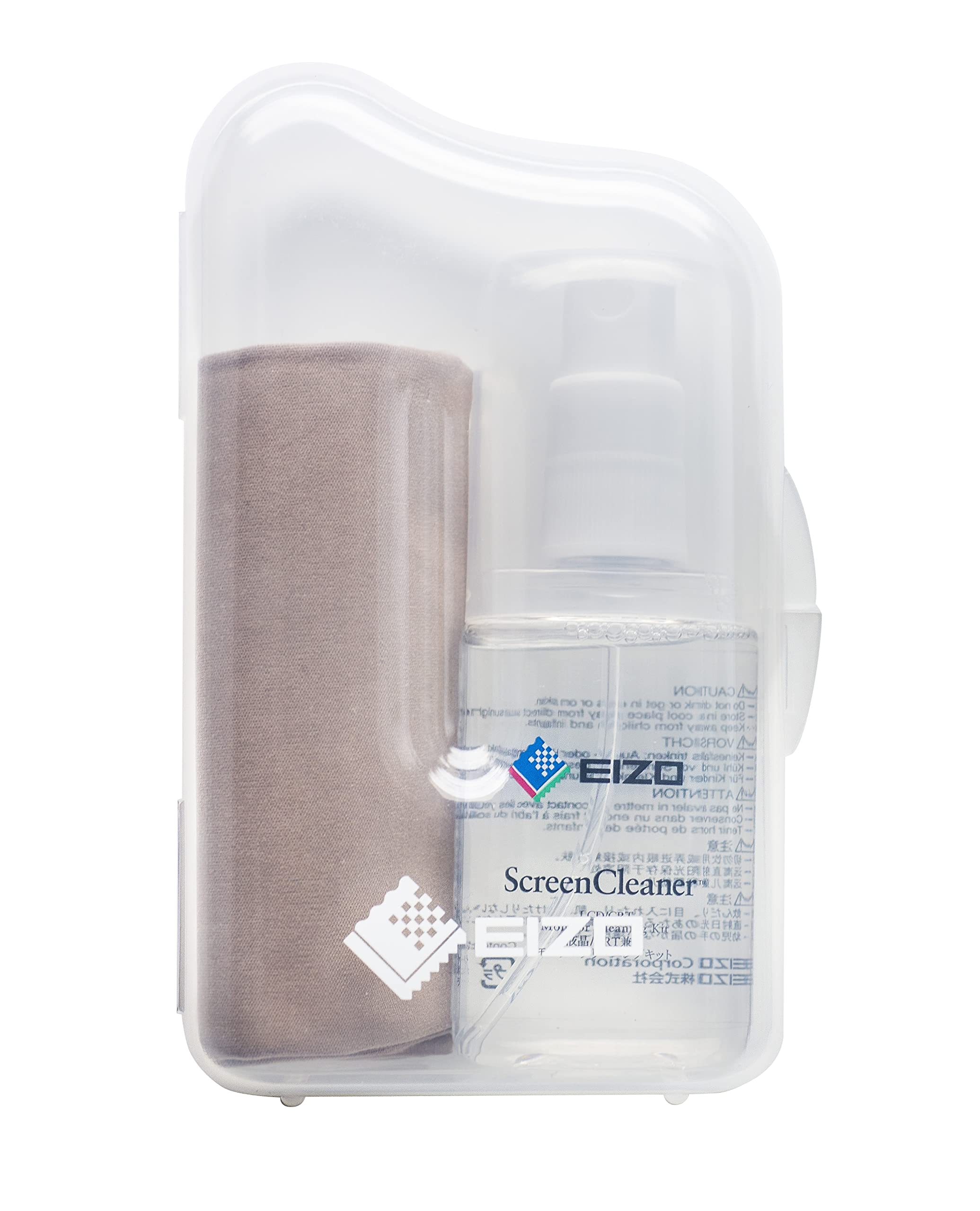 EIZO Screen Cleaner, Monitor Cleaning Kit, Special Pump Spray Cleaning Liquid with Fiber Cloth, 28 ml