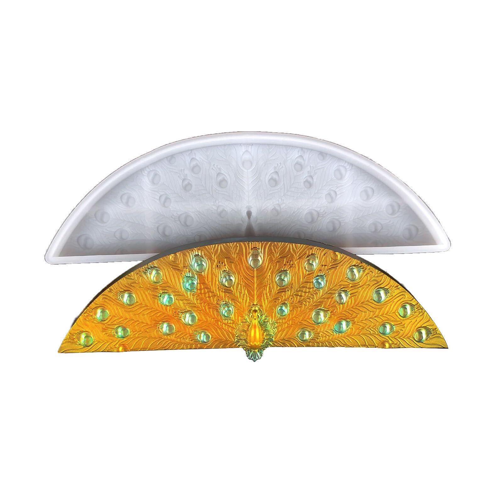 Peacocks Resin Silicone Molds for Wall Hanging Animal Art Decorative Ornament, Bird Casting Mold for Epoxy Resin, Epoxy Resin Molds DIY Resin Casting for Wall Hanging Door,Cabinets Decor