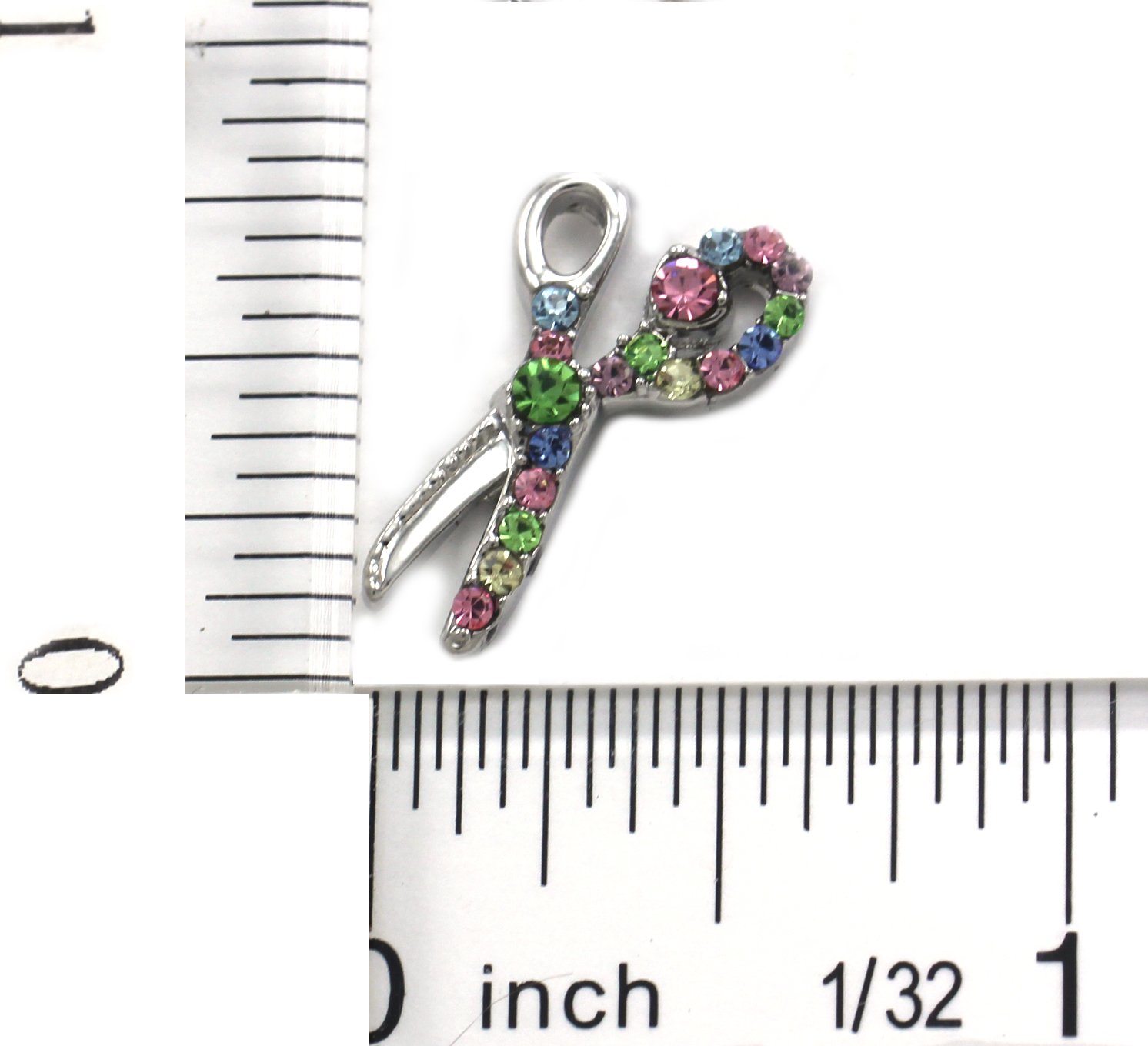 SoulBreezeCollection Hair Stylist Scissors Necklace Beauty Salon Pendant Charm Rhinestones Chain Fashion Jewelry