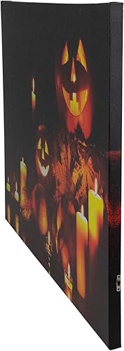Miniatura 6 de Northlight Lienzo decorativo para pared de Halloween con luces LED de 15.75 x 23.5 pulgadas