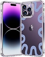 Vista 23 de bicol Funda para iPhone 14 con diseños claros y modernos para mujeres y niñas, [con protector de pantalla] ajuste delgado, a prueba de golpes, funda