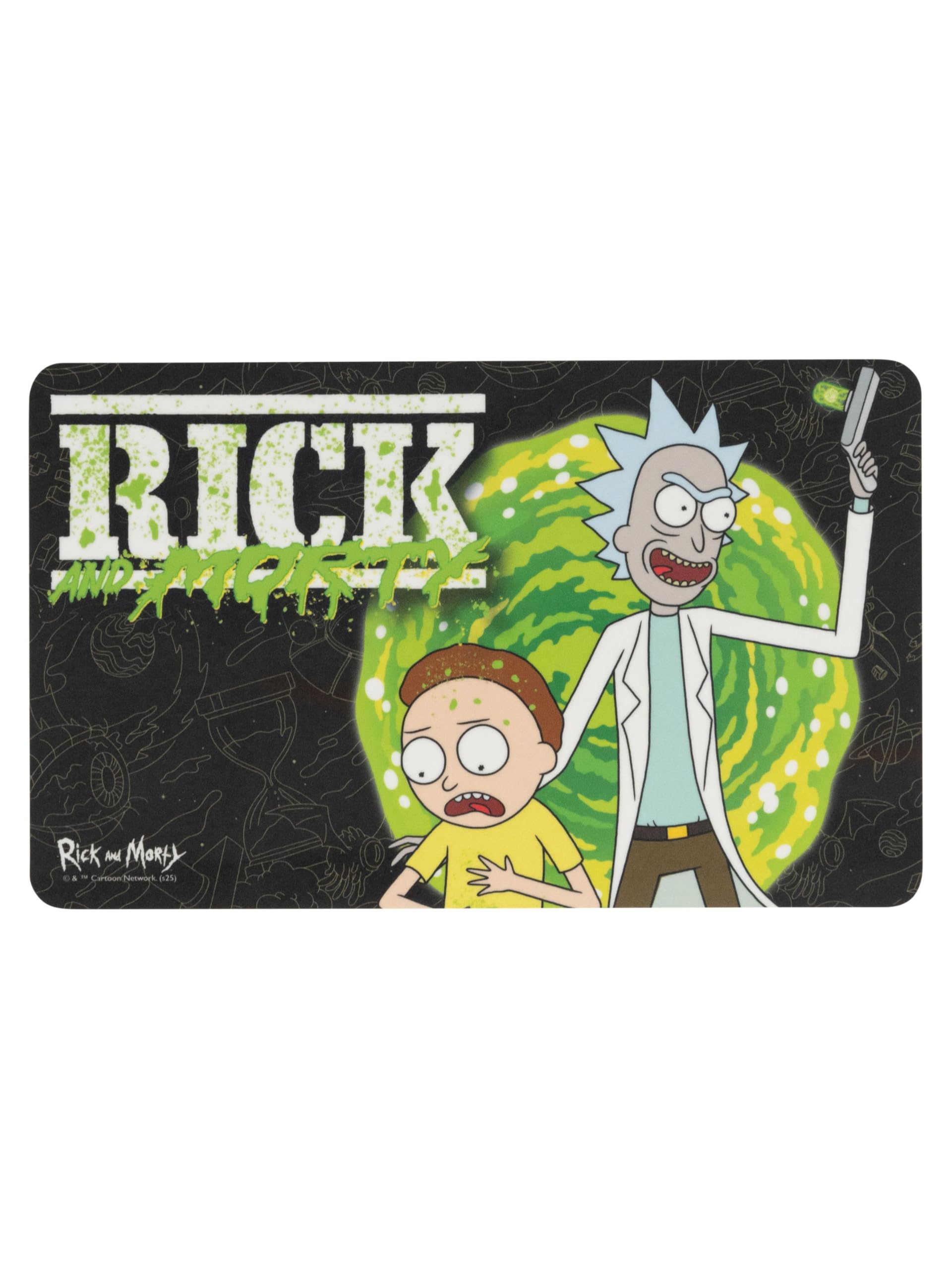 Rick and Morty Deseczki - Teleport Deska śniadaniowa Deska do krojenia z Resopal czarna