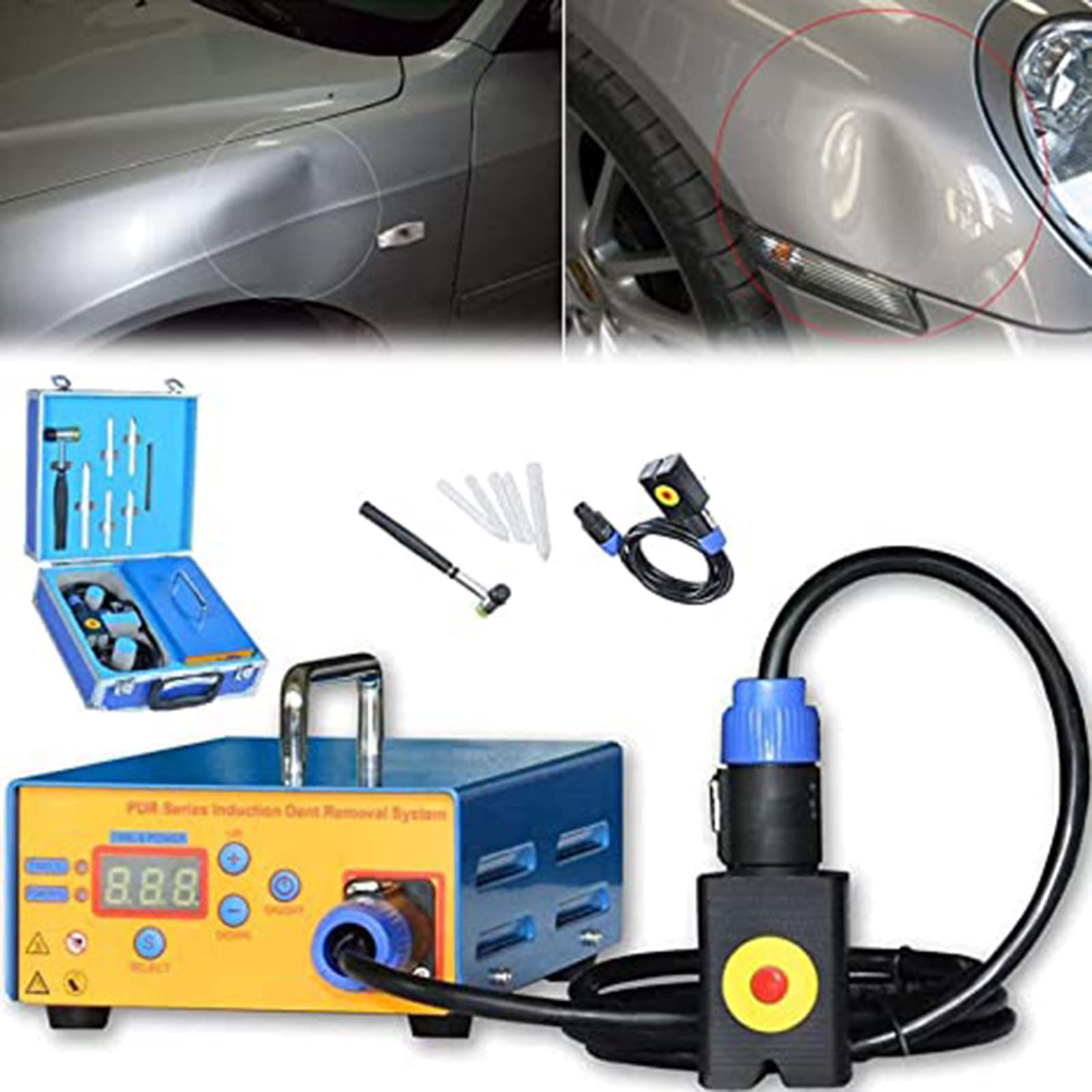 Chauffage à induction automobile KLUFO pour enlever les bosses de stationnement au garage