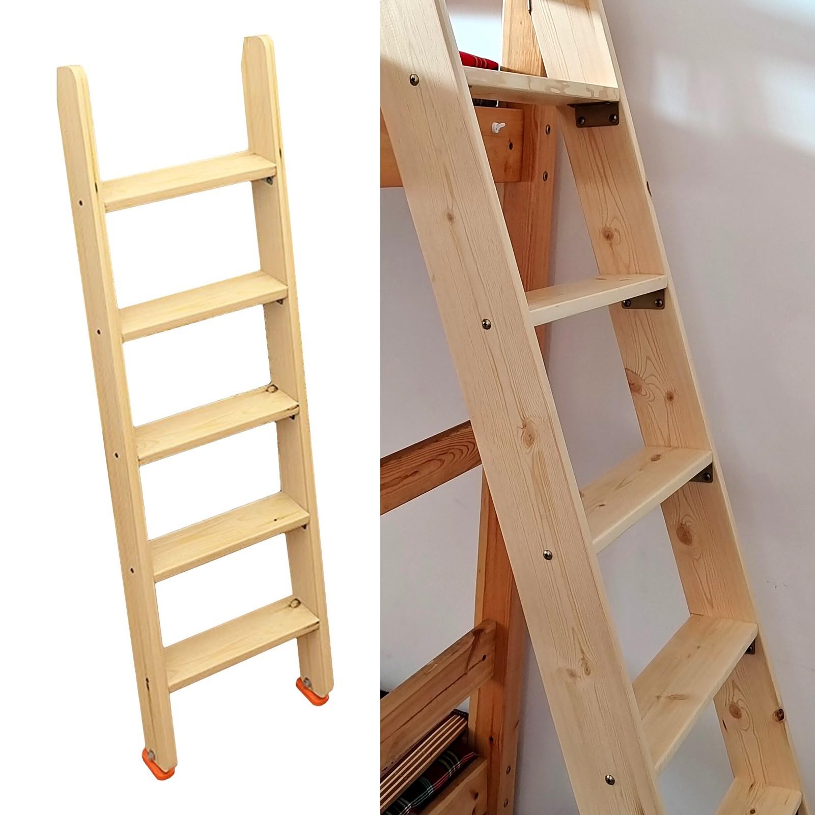 Échelle de lit en bois sécurisée pour éviter les chutes au sol