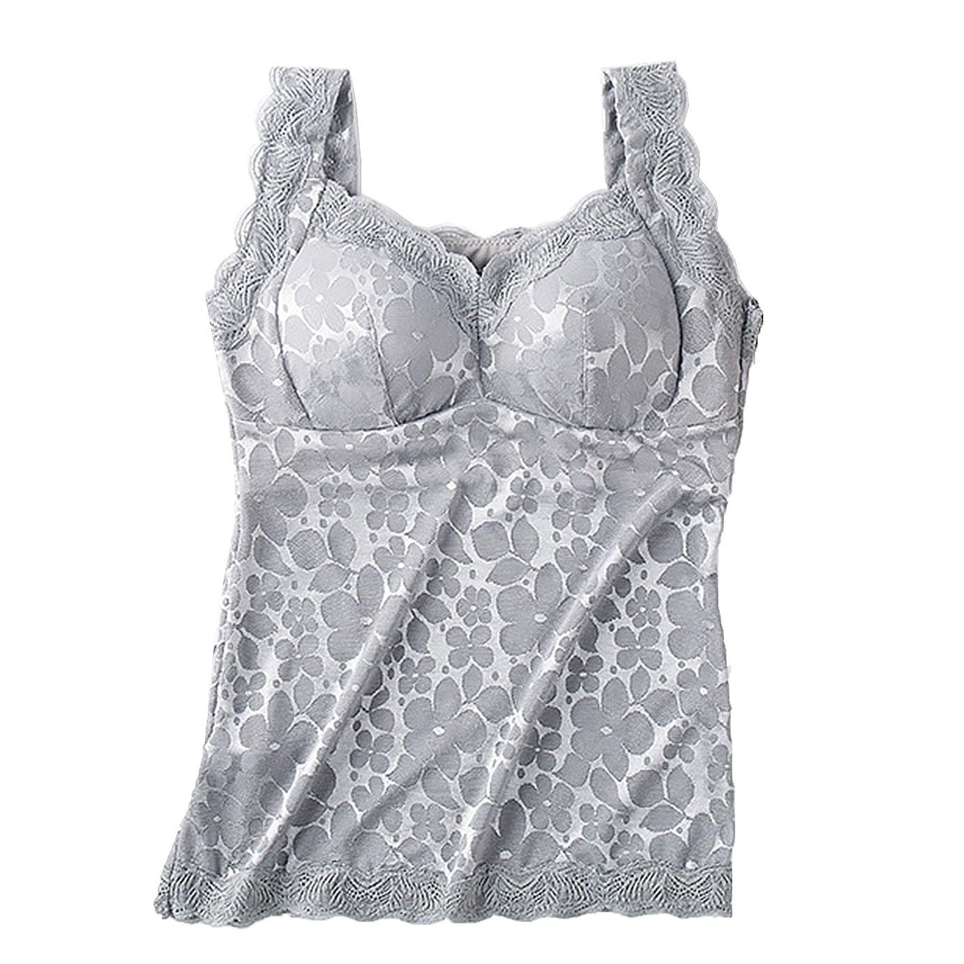 TTDGYYXW Damskie topy na ramiączkach podkoszulki z miseczkami na piersi biustonosz bielizna modelująca podkoszulki bezprzewodowe body dolne codzienna kamizelka sportowa do jogi