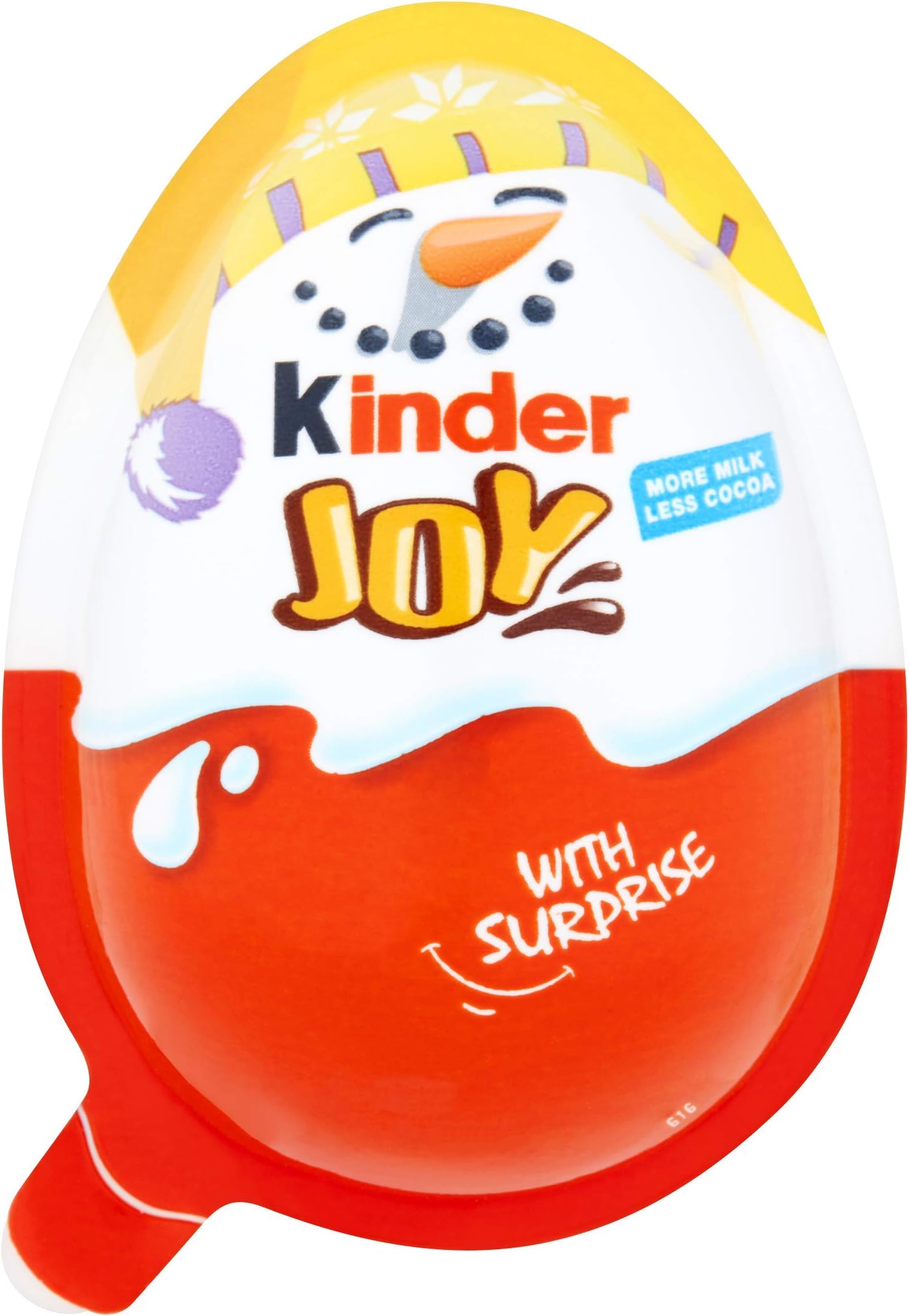 Kinder Joy Egg with Surprise, Bulk Chocolate Christmas Gift, Crispy Cocoa Wafer Bites on Milky and Cocoa Creams, Contains Gift Toy, Pack of 33 x 20g