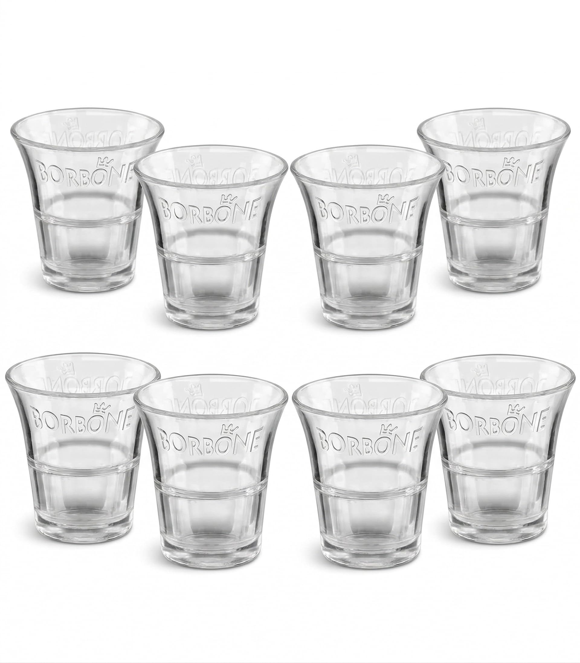 CAFFÈ BORBONE Simplymoon Macchina a Cialde - 50 Cialde di Miscela Blu - Set da 8 bicchierini in vetro