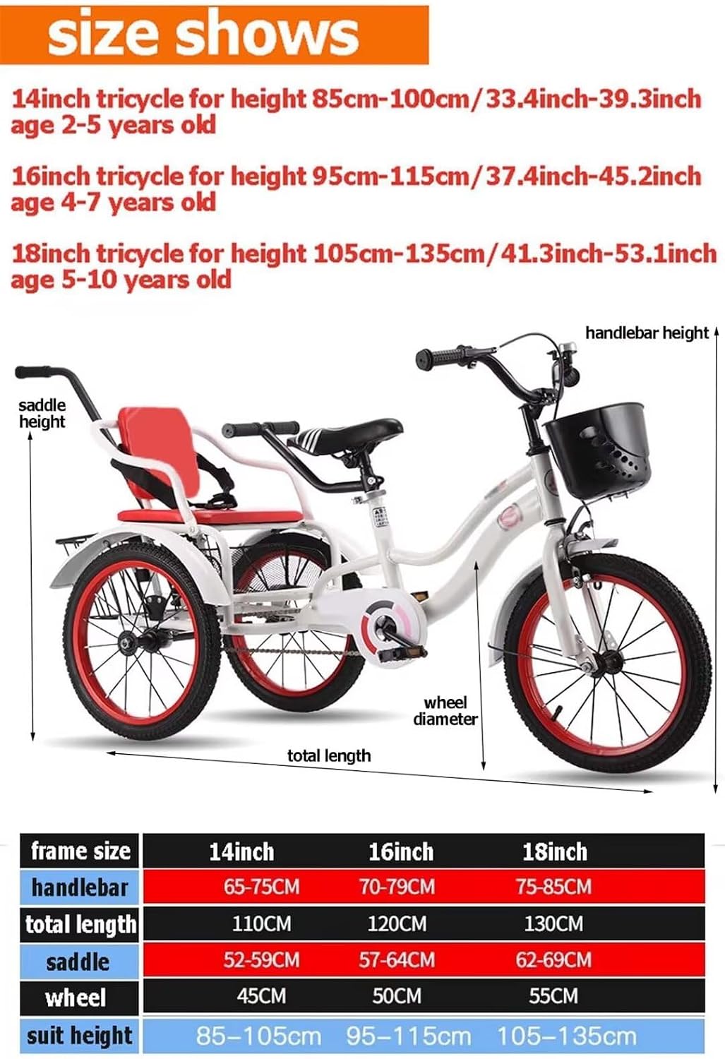 Triciclo HyperMotion Con Mango Para Padres, Asiento Cómodo Y Ruedas Anchas, Ideal Para Niños De 1 A 4 Años, En Gris