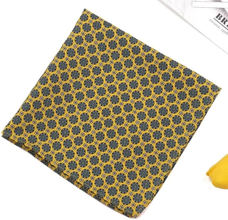 Vintage Men's Suit Pocket Square Business Party Handkerchief Printed Polyester Silk Scarf