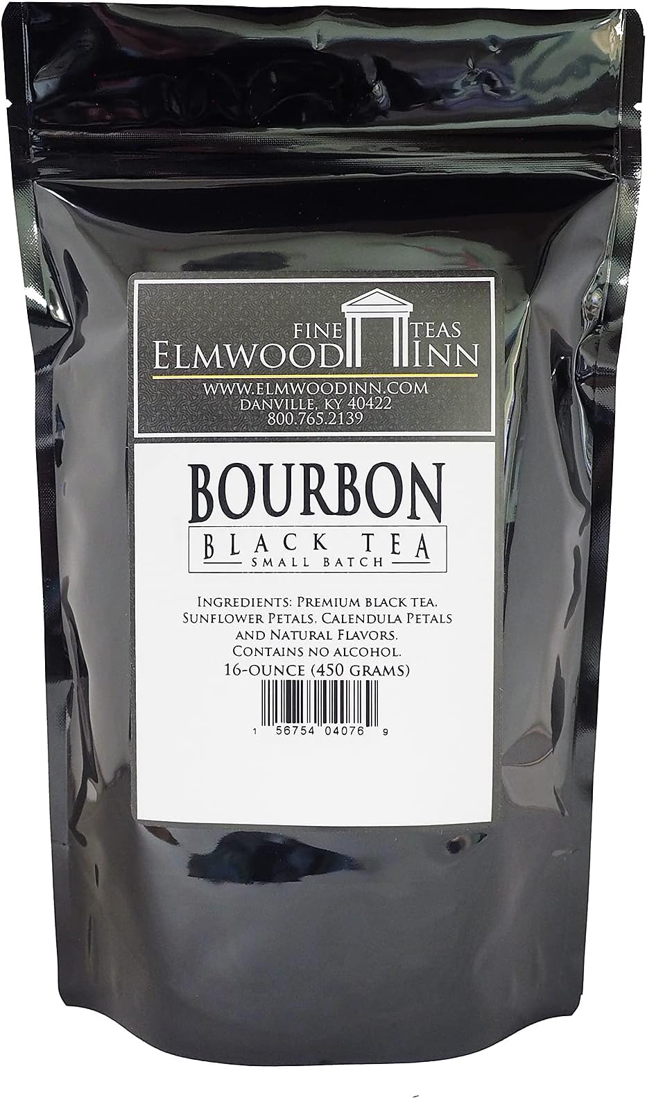 Elmwood Inn Fine Teas, Bourbon Black Tea, 16-Ounce Pouches