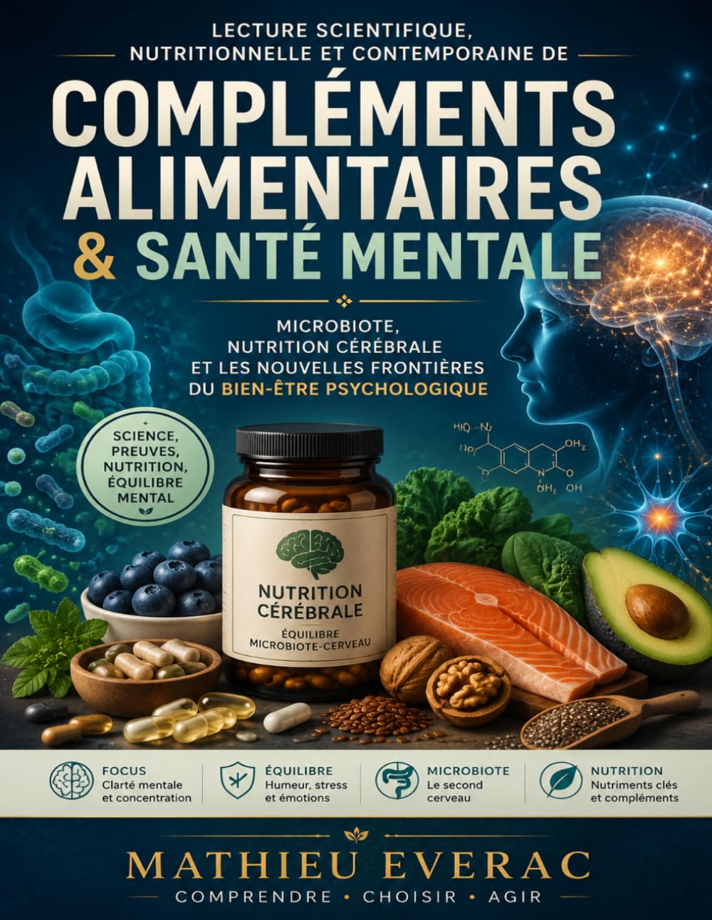 Lecture scientifique, nutritionnelle et contemporaine de Compléments alimentaires & santé mentale: Microbiote, nutrition cérébrale et les nouvelles frontières du bien être psychologique