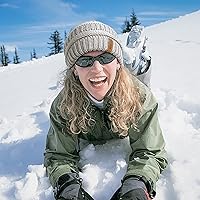 Vista 5 de FURTALK Gorros de invierno para mujer, con forro polar, gorro de punto holgado y cálido, gorro de esquí Gris claro