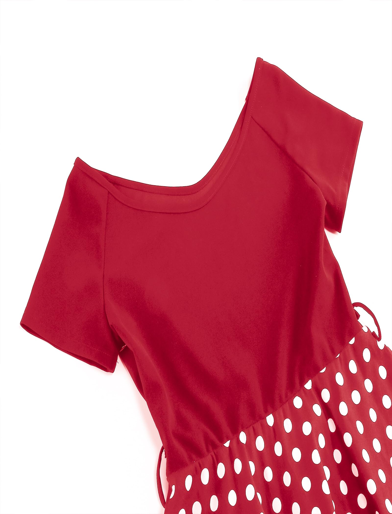 Robe vintage des années 1950 pour femme avec bandeau, manches courtes, à pois, robe rétro années 50, robe de cocktail Audrey Hepburn Rockabilly