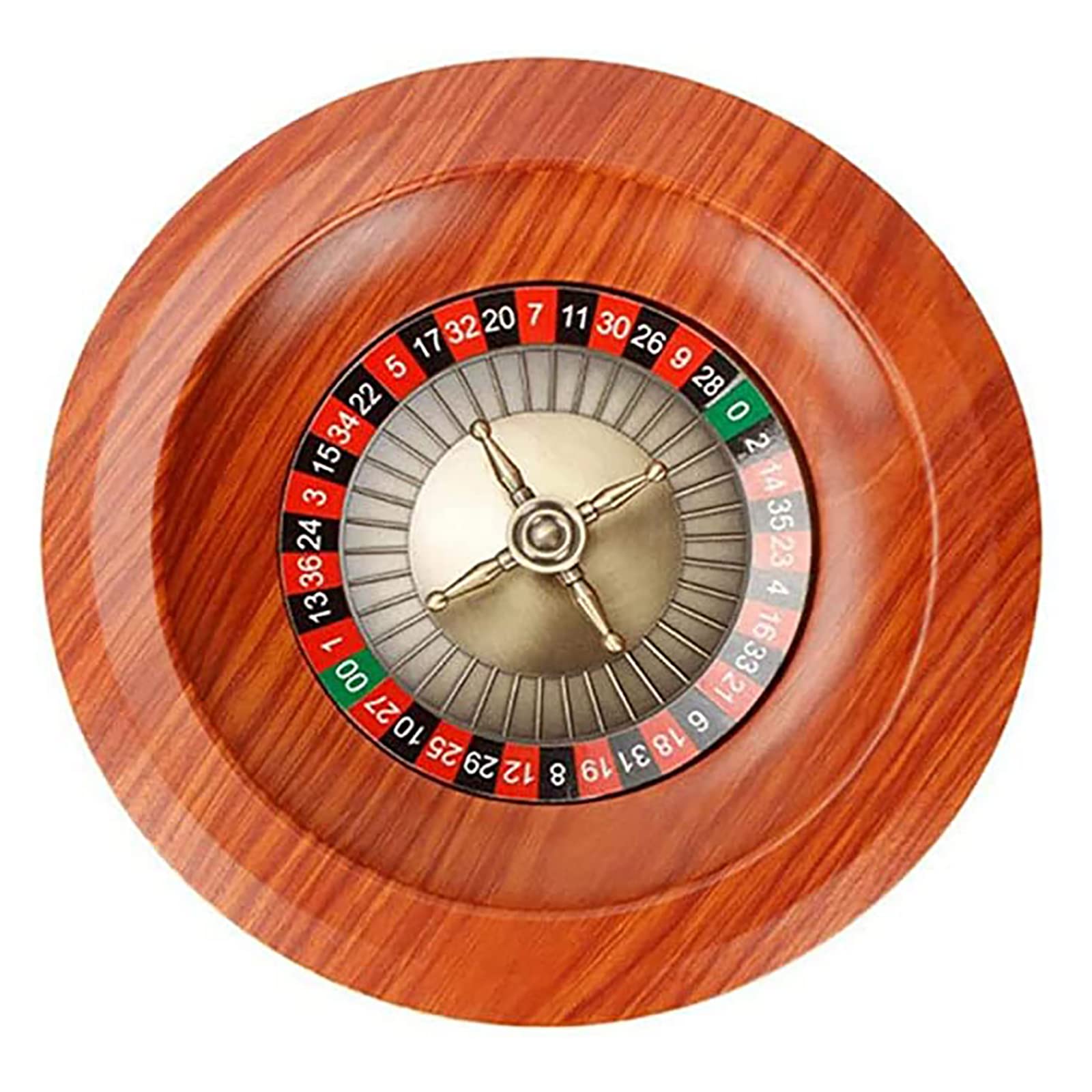 Roulette-Tisch Roulette-Rad-Set Holz-Plattenspieler Roulette-Rad-Set Spaß Freizeit Unterhaltung Tischspiele Für Erwachsene Kinderverlosung Plattenspieler,Braun